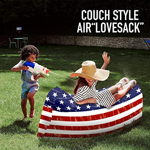 Orsen Camping Accessories Inflatable Lounger Couch Hammock Waterproof, Air Sofa for Backyard Lakeside Beach with Compression Sacks, Outdoor Gifts for Men Boyfriend (USAFLAG)