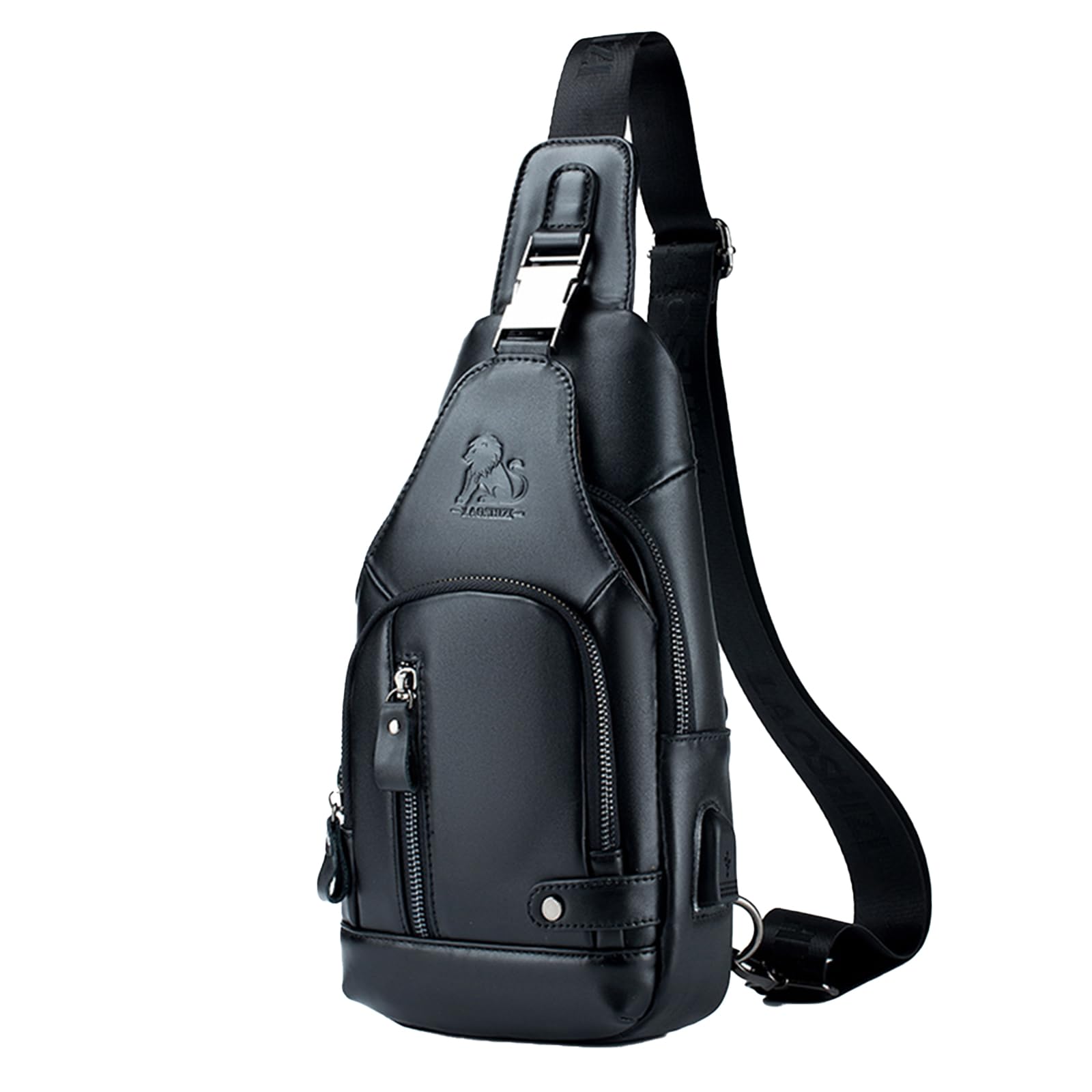 pundarika brusttasche herren leder klein sling bag,männertasche Echtes Leder crossbody umhängetasche herren,tasche schultertasch multifunktional,Verstellbarer Schultergurt