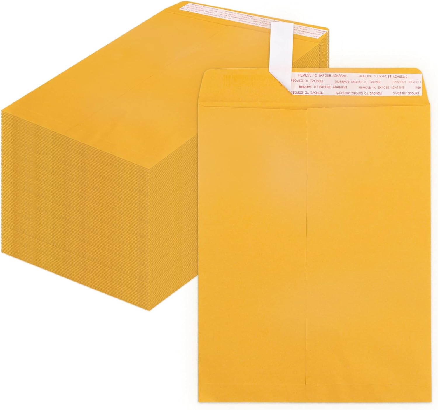 10x13 Manilla Envelopes Self Seal 250 Pack, Goefun 100 GSM Paper Large Yellow Brown Catalog Envelopes with Peel & Seal Closure for Mailing, Organizing and Storage