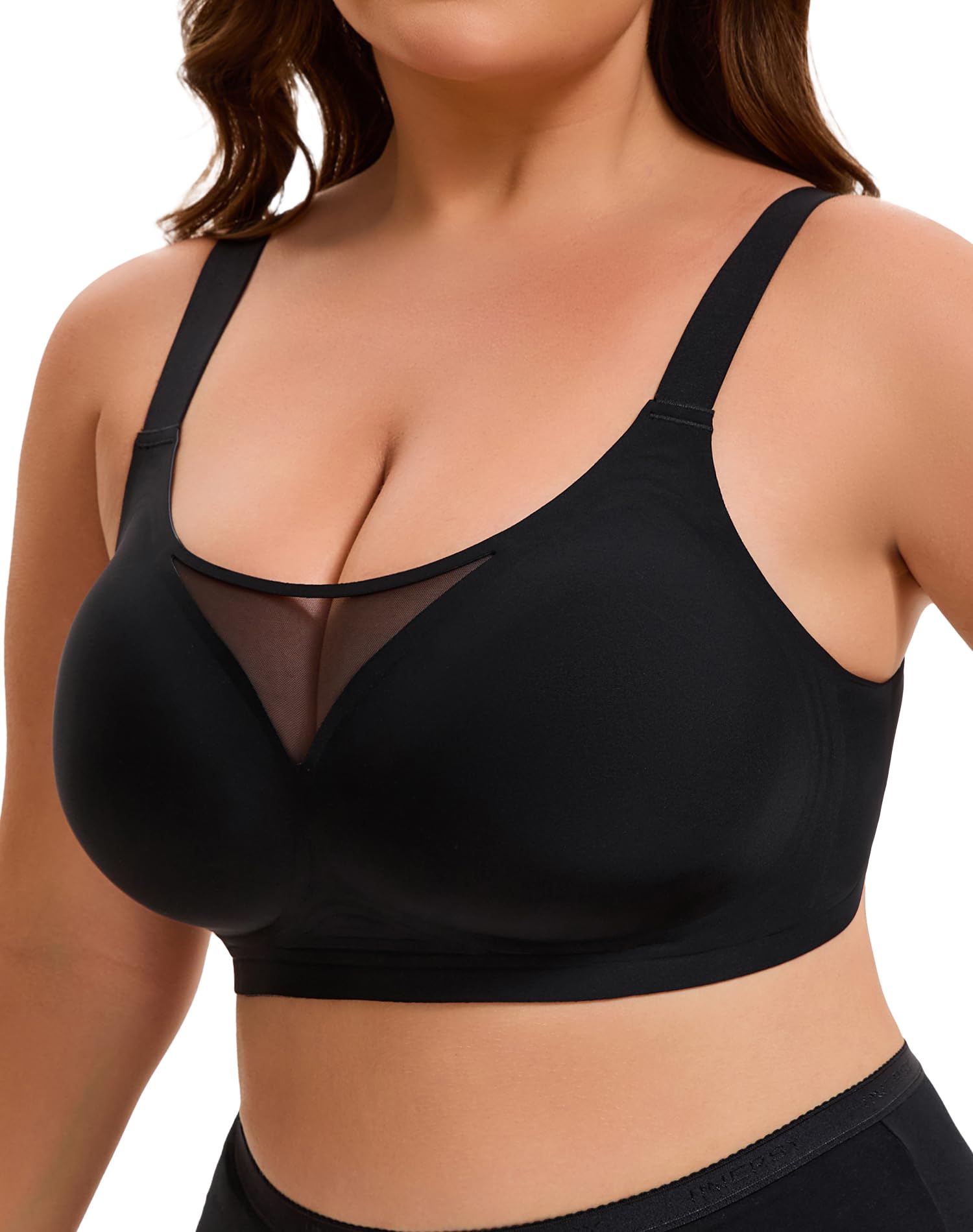 INNERSY Soutien-gorge sans couture sans armatures - Grandes tailles - Minimiseur - Soutien-gorge rembourré - Pour femme
