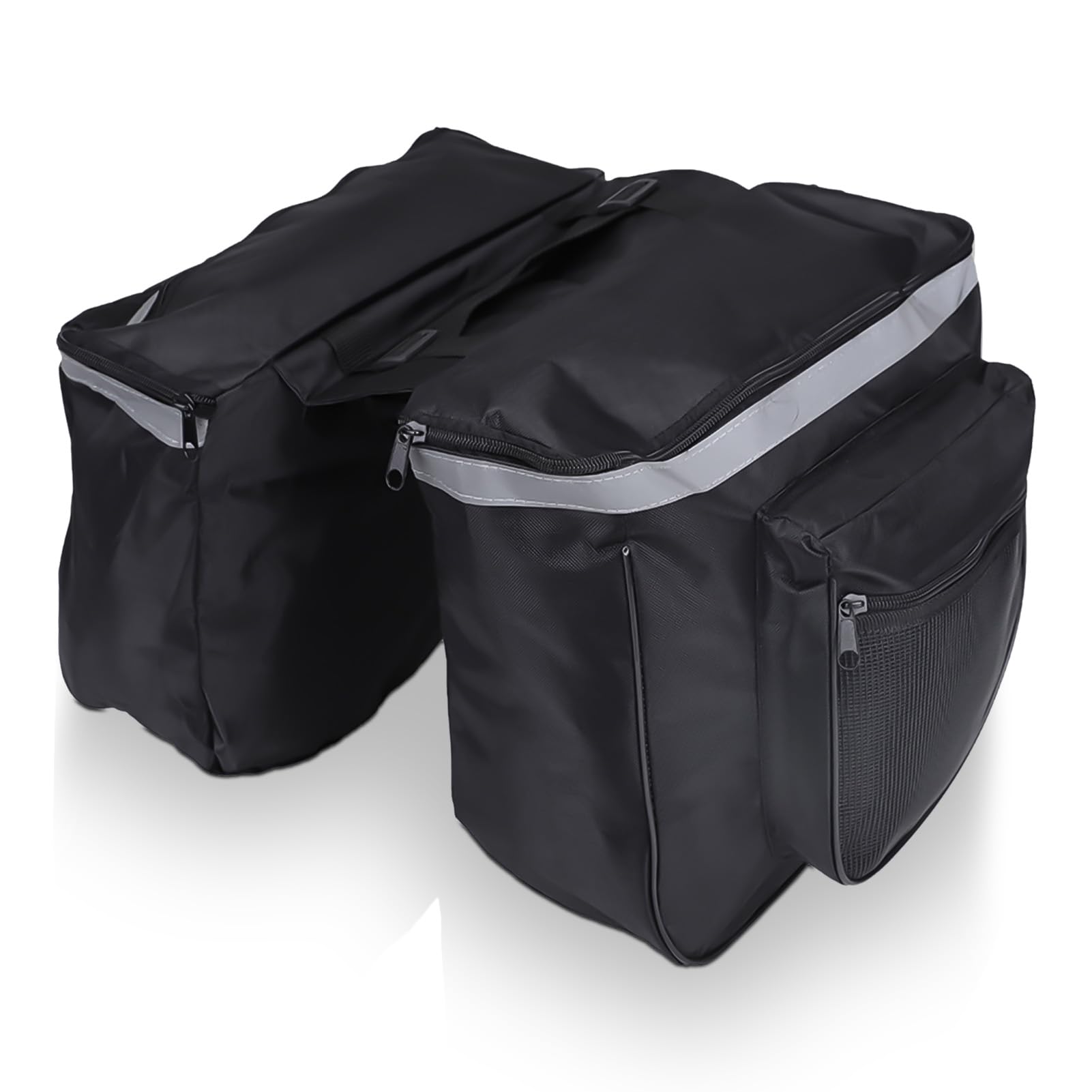 Jwthee Bike Saddle Bag, 25 L Bike Panniers Trunk Bag Bike Bag Accessories Panniers with Reflective Trim for Bike Rear Rack Bag