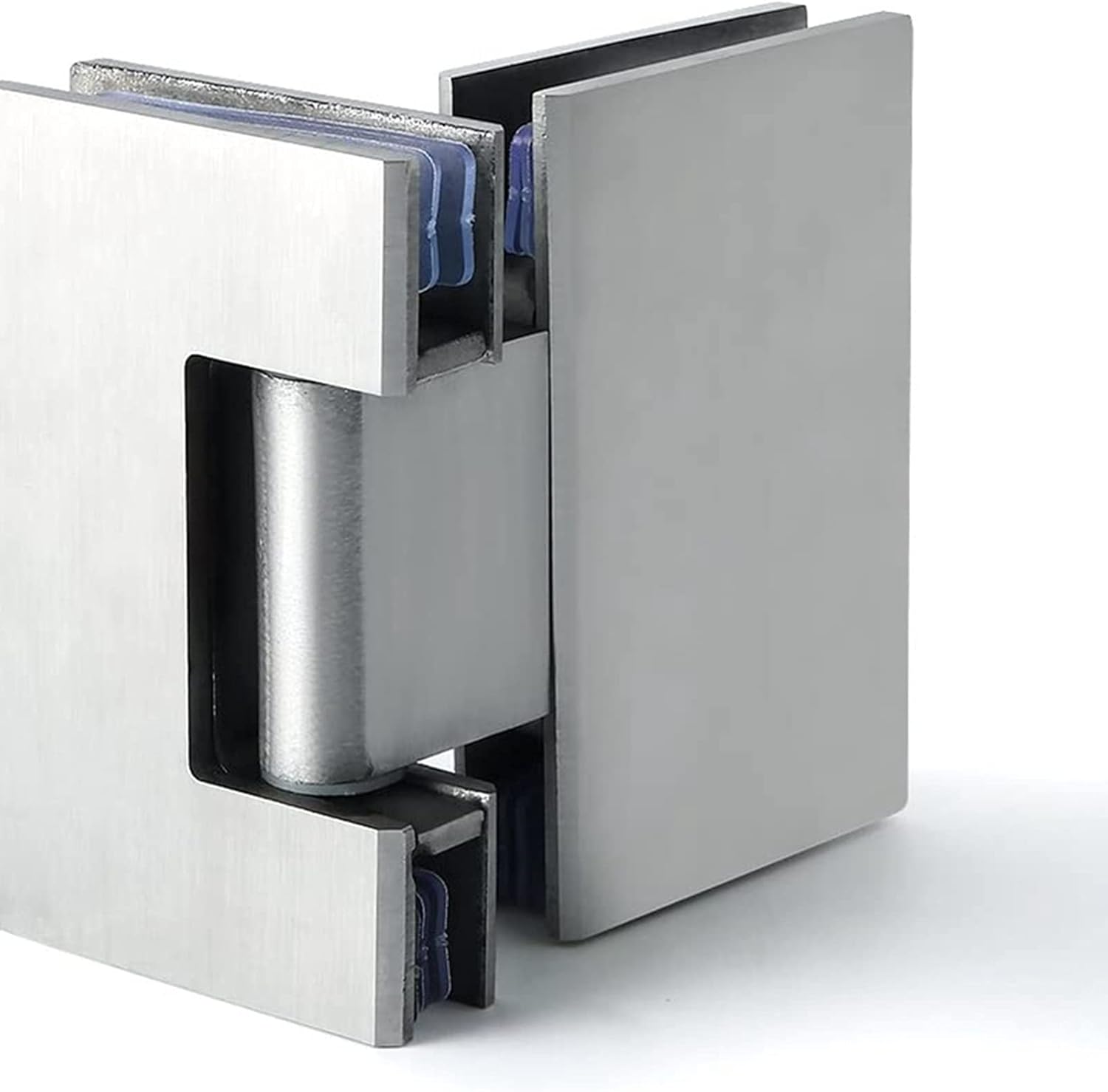 Glass Door Hinge,Pivot Hinge,2PC Brushed Stainless Steel Frameless, Folding Glass Clip Hardware Accessories Heavy Duty Hinge for Shower Door (Color : 304-90) (Color : 304 90) (Color : 201 90)