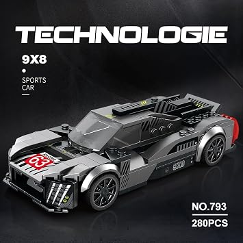Reobrix Technic 793 Peugeot 9X8 Spor Araba Yaratıcı Yapı Blok Seti Building Blocks - 280 Parça