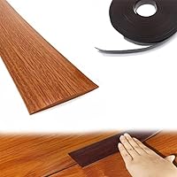 Vista 15 de Tira de transición de piso de 3.28 pies, tira de transición de umbral de PVC, tira de transición de alfombra a azulejos, tira divisora plana, tira
