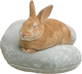 ふわもこ サポートU字ピロー うさぎ クッション まくら ペットベット 枕 座布団 あったか アイテム 冬