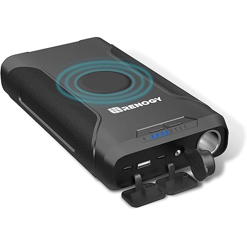 Renogy 72000mAh 266Wh 12v Power Bank with 60W PD, CPAP Battery for Camping, High Capacity Large Camping Power Bank with USB-C DC Wireless Charging & Flashlight, Backup Power Supply for Starlink Mini