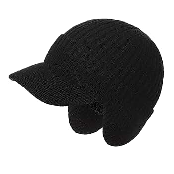 Epsoco Winter Hats for Men with Ear Flaps Thick Knit Fleece