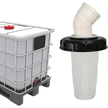 IBC Lid Filter 163 mm IBC Lid Filter Nylon Rainwater Filter Washable with Lid IBC Tank Accessories IBC Lid with Filter for IBC Rainwater Tank DN 150