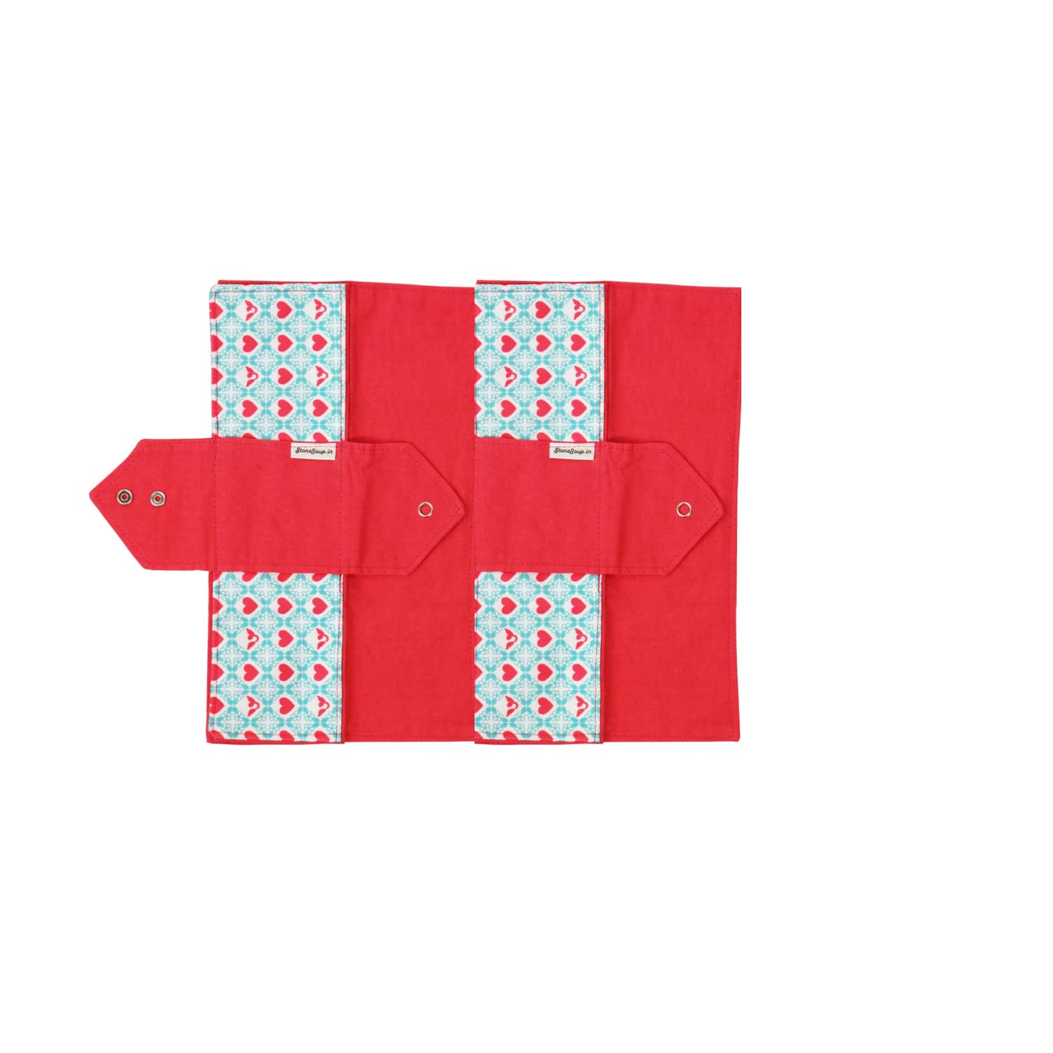 Stonesoup.In Petals - Dharwad Pads Reusable Menstrual Cloth Sanitary Pads For Women With Washable & Eco-Friendly (Foldable Cloth Pads)-Set of 2