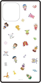 Amazon グルマンディーズ バンダイ デジモンアドベンチャー Iphone12 12 Pro 6 1インチ 対応 スクエアガラスケース ドット絵 Dga 14a ホワイト グルマンディーズ 家電 カメラ