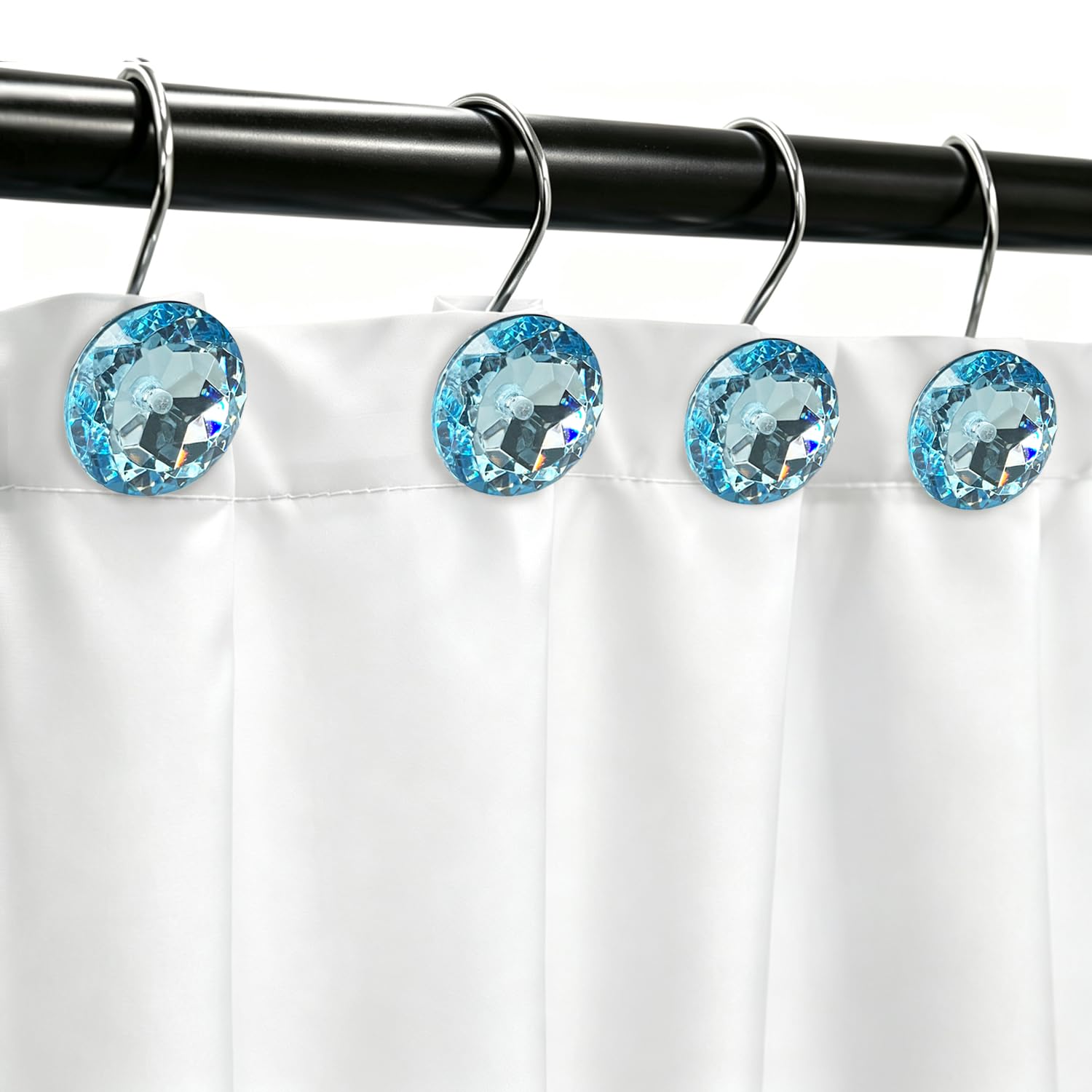 Blue Diamond Shower Hooks - Add Sparkle to Your Bathroom -5