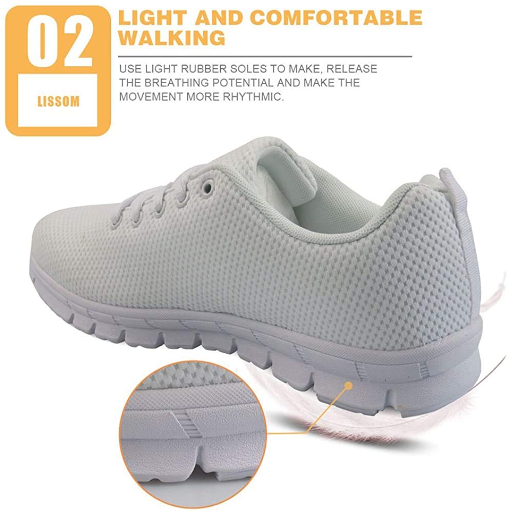 SEANATIVE Chaussures de course à pied en maille respirante pour femme - Style décontracté - Pour le jogging et le sport