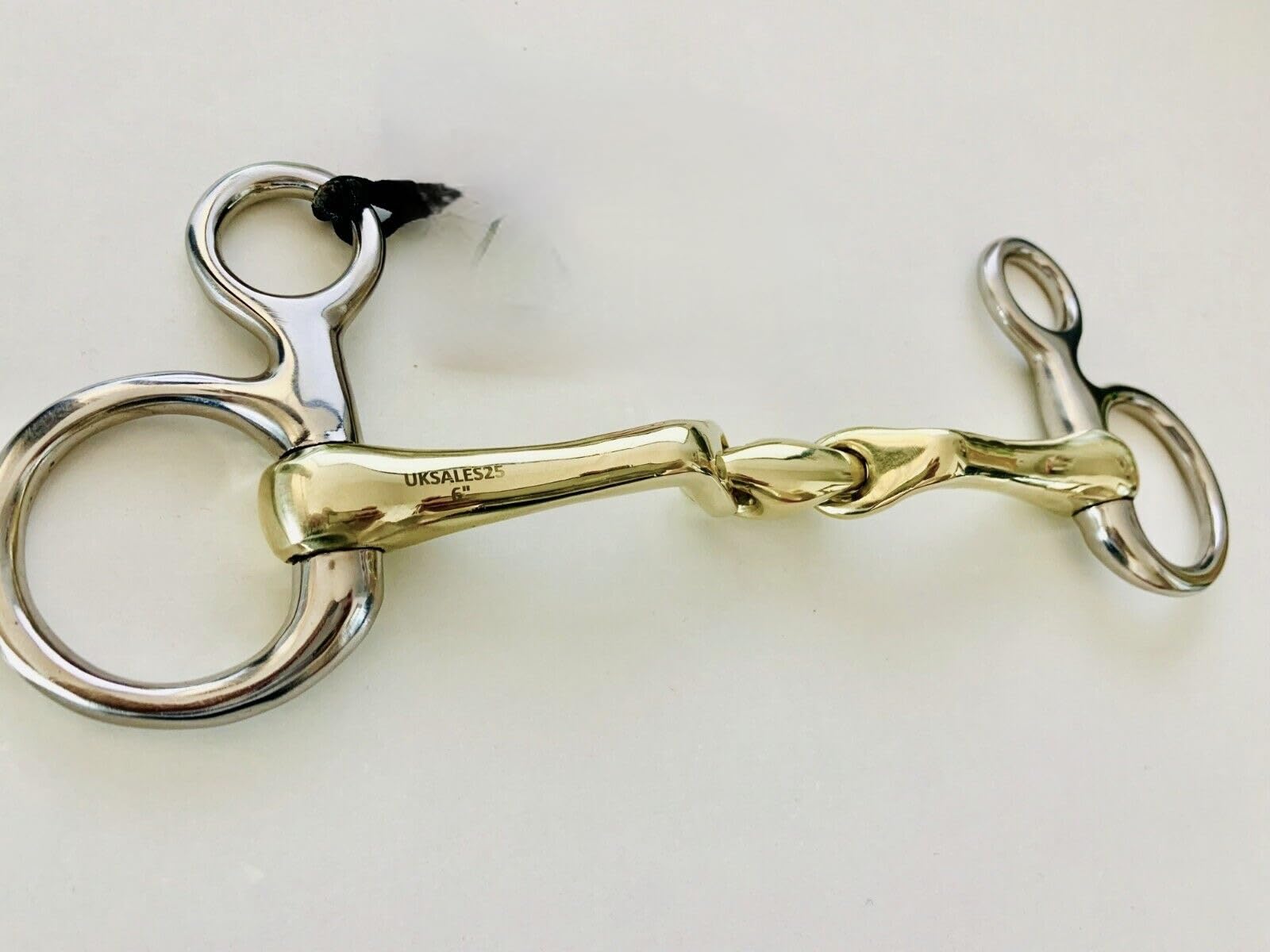 UKSALES25 Hanging Cheek Snaffle Bit Verbindend Angled SAME DAY DISPATCH* (6.5")