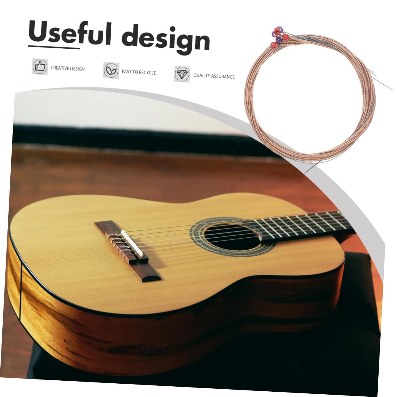ifundom 24pezzi Corde Per Chitarra Folk Corde Musicali Accessori Per Chitarra Acustica Con Qualità Di Suono Ottimale e Resistenza Duratura