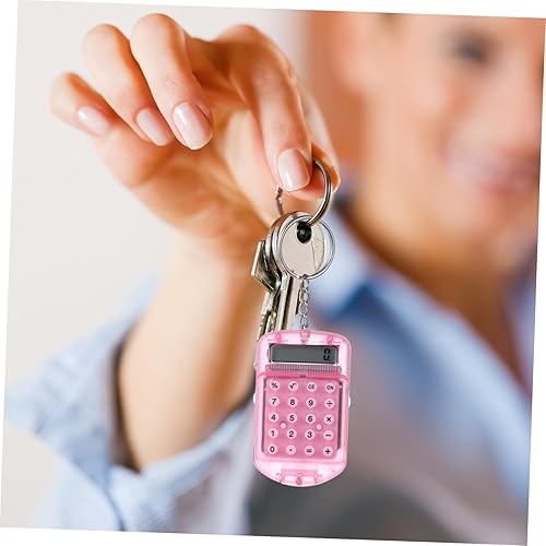 Miniatura 8 de NUOBESTY Calculadora de bolsillo de 3 piezas, llavero pequeño, portátil, mini calculadora electrónica para estudiantes en casa (color al azar)