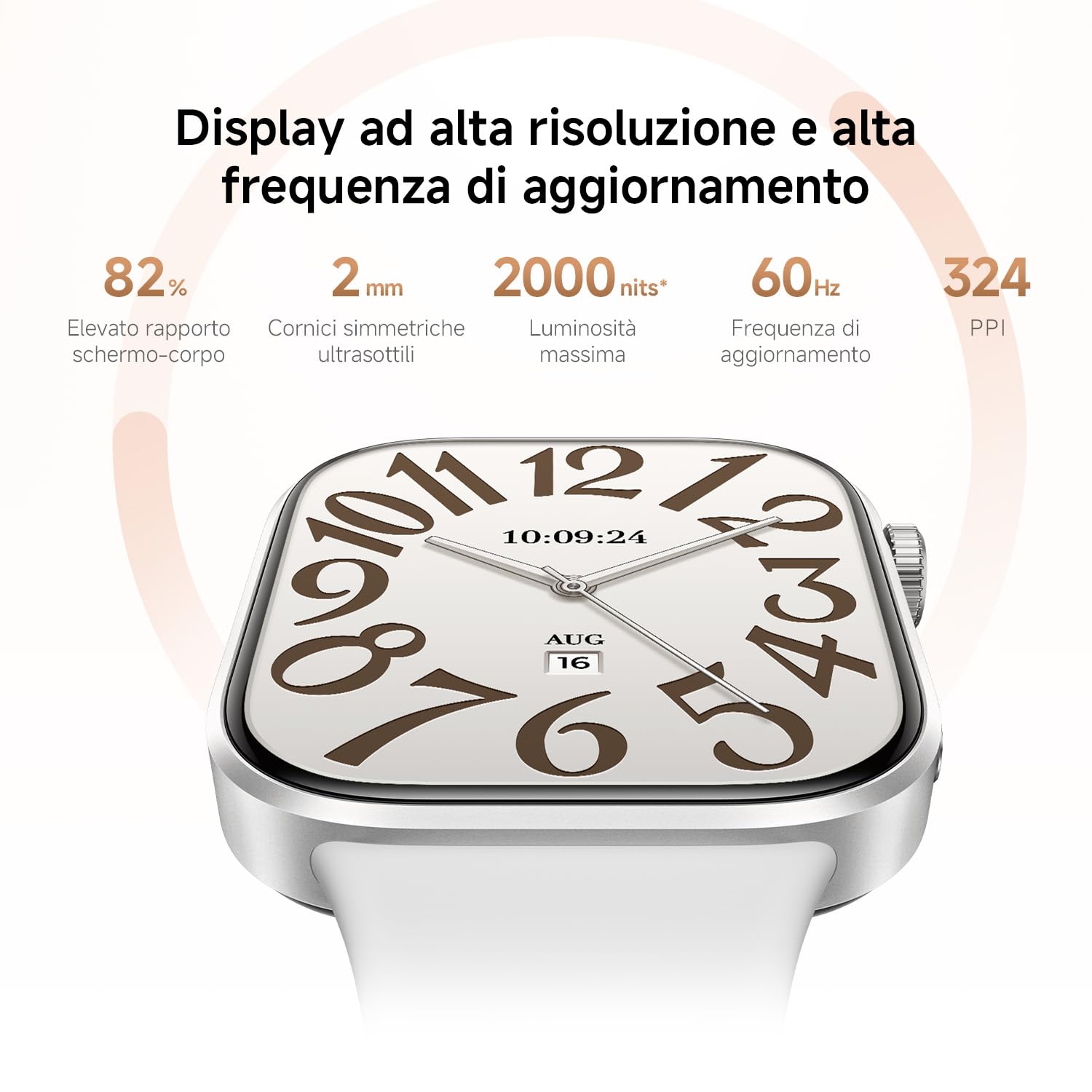 XIAOMI Redmi Watch 6, Smartwatch Uomo Donna, Activity Tracker AMOLED 2.07'' con Monitoraggio di Frequenza Cardiaca, 150+ modalità sportive, Autonomia 24 giorno, 5ATM, GPS, Android&iOS, Nero