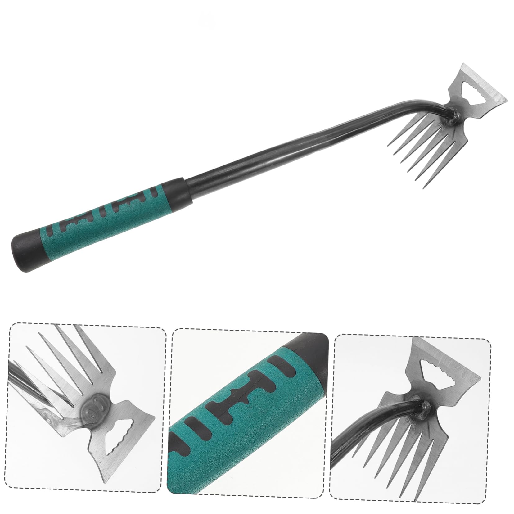 VANZACK 3 Piezas Azada tenedor de deshierbe herramienta de plantación herramienta de mano extractor escardador Herramienta de lavado para jardín herramienta manual de trabajo pesado acero