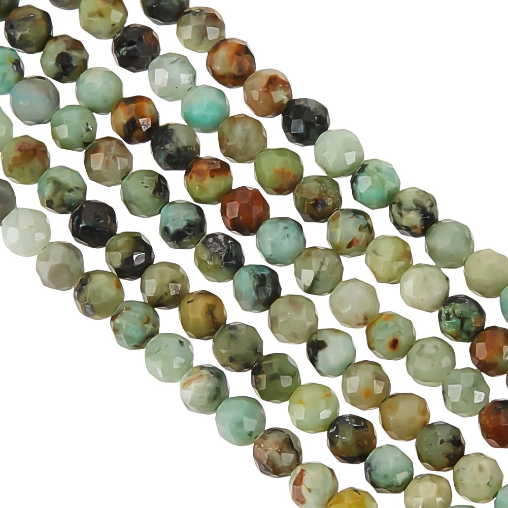 Lot De 120 Perles Turquoise Africaine 6mm - Parfait Pour Créations Bijoux - Neuf