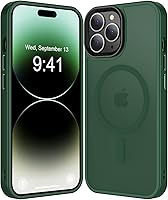 Vista 66 de Funda compatible con iPhone 14/13 [compatible con Magsafe y protección de grado militar] Funda delgada magnética translúcida mate para iPhone 13/14