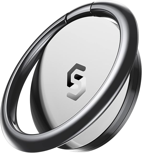 Syncwire  Fingerprint prevention Phone Ring Holder, Universal Phone Ring Stand, 360 Adjustable Handy Finger Ring Grip Sturdy Mobile Phone Loop for Phone - Gray