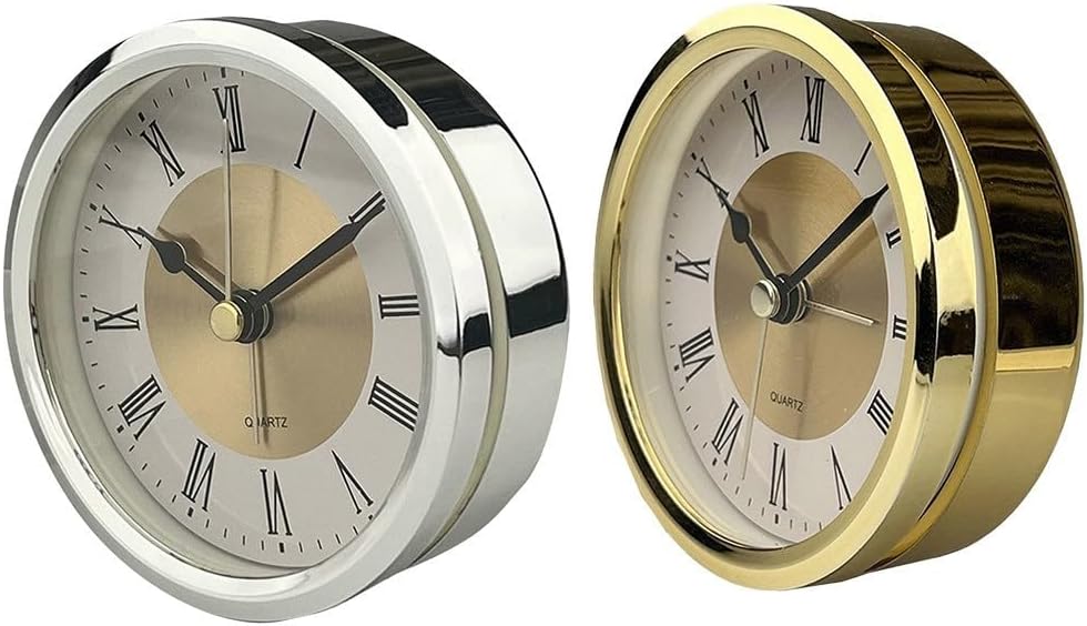 89mm Quartz Clock Movement for DIY Crafts Elegant Arabic Numerals, Great for Replacements and Repairs (Silver)