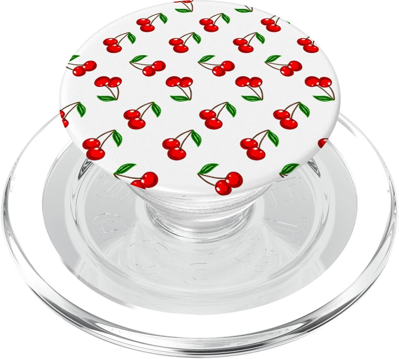 Cartoon Cherry Cherries Pattern Cute Fruit Food Lover Foodie PopSockets PopWallet for MagSafe
