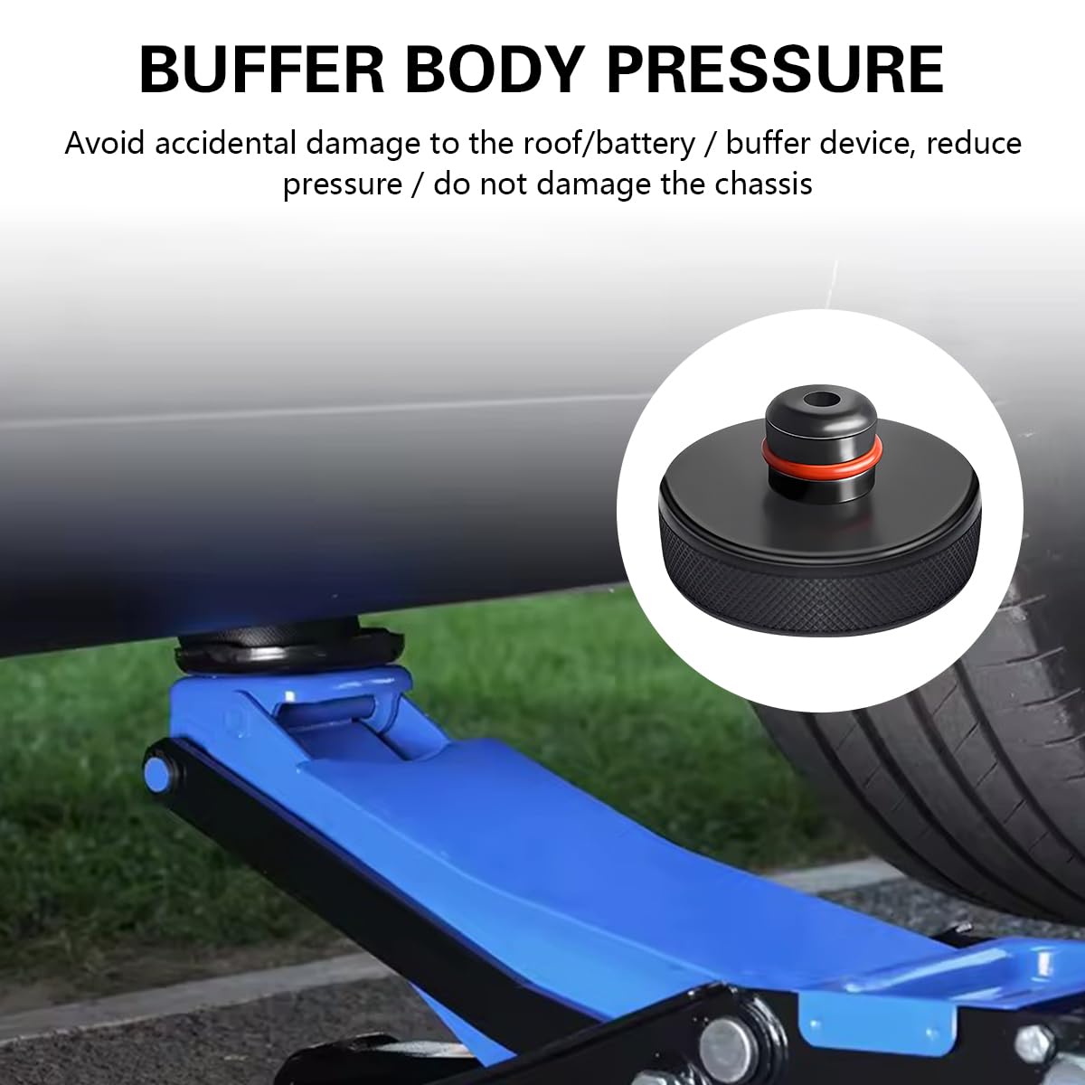 4 Piezas Almohadilla De Goma Universal, Almohadillas De Goma Antideslizantes para Gatos Coche, Gatos Universales para Coches Piezas De Automóvil, Almohadilla Goma para Chasis Adaptador