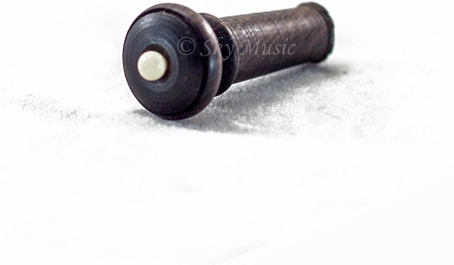 Ebony Violin Parts Set 4/4 Black Shell Inlay Tailpiece Endpin Peg Chinrest White Dots