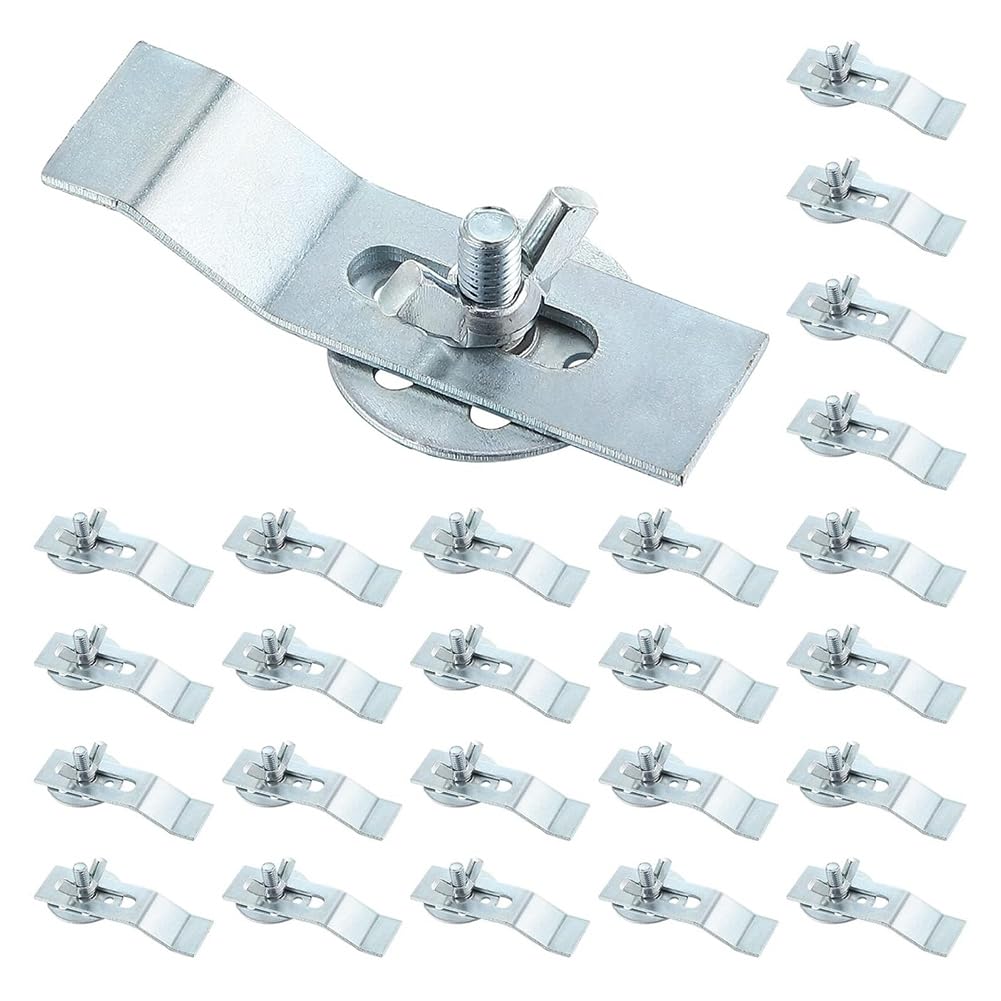 Ijsdnvjndx Silver 24 Pack Sink Clips Kit Sink Mounting Kit Bracket Installation Repair Hardware Clips
