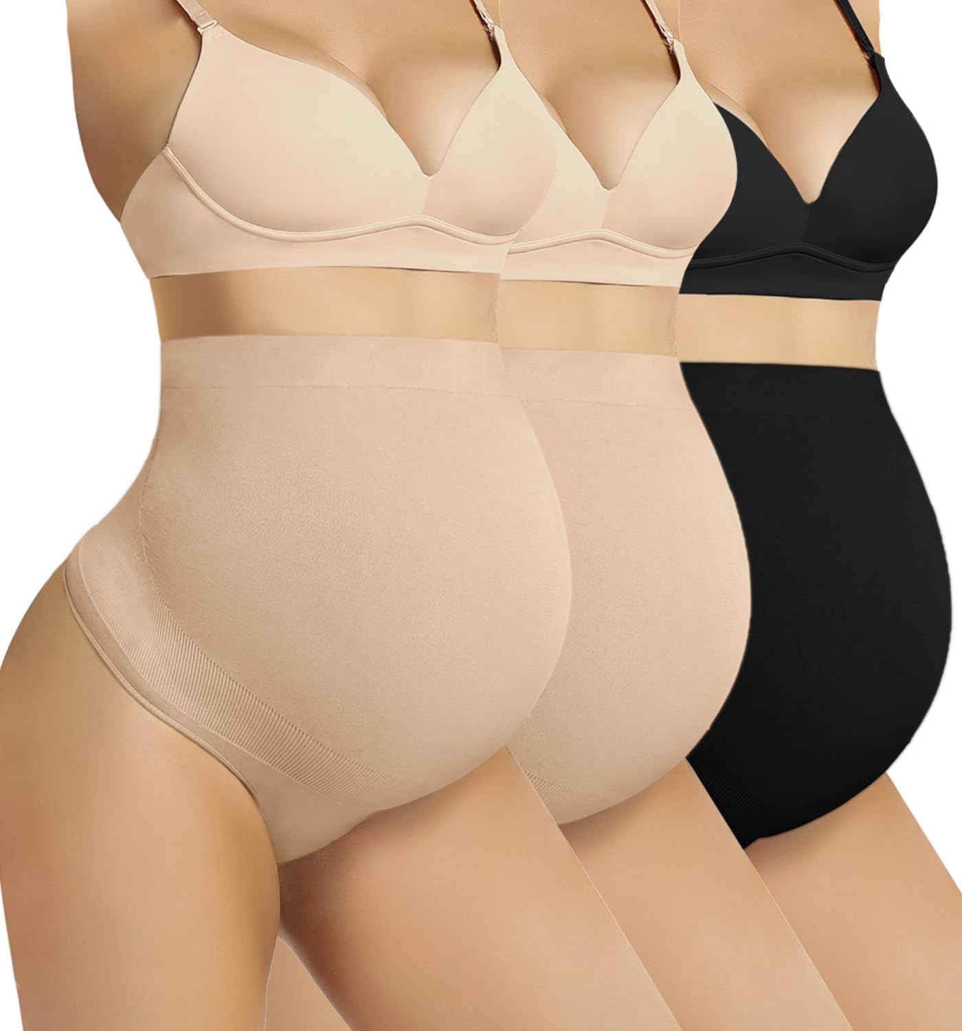 Seamless Over Belly Support Thong
