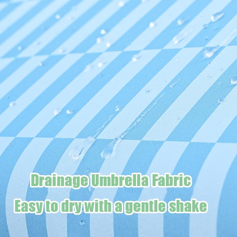 Ombrellone Da Giardino Con Frange, 180cm Ombrellone Mare Portatile Inclinabile, Parasole Esterno Per Terrazza, Spiaggia, Piscina, Senza Base