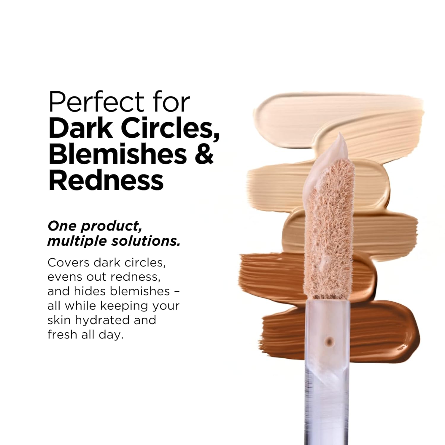 Klasme Liquid Concealer | 6 Shades Available | Full Coverage for Dark Circles | Hydrating Matte Formula | Long-Wearing & Comfortable | 0.18 fl oz (C004) - Image 4