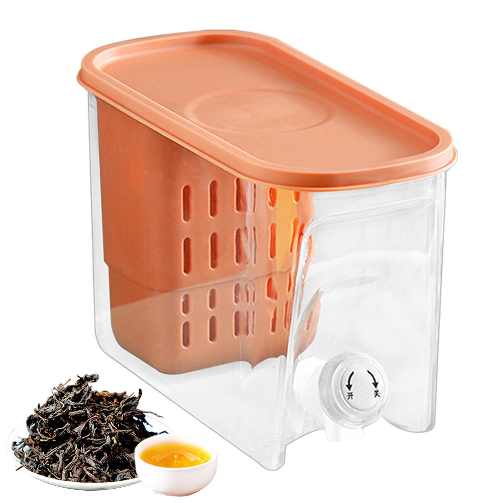 Distributeur de boissons avec robinet orange 5.6L pour réfrigérateur
