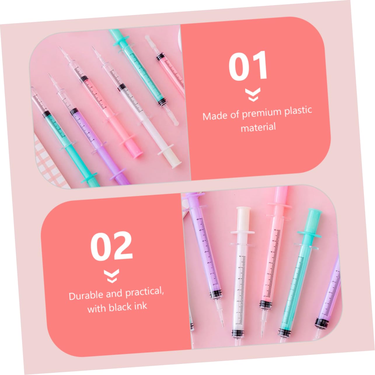 24piezas Bolígrafos De Gel De Negro Para Escritura y Dibujo De Material Premium Para y Escuela