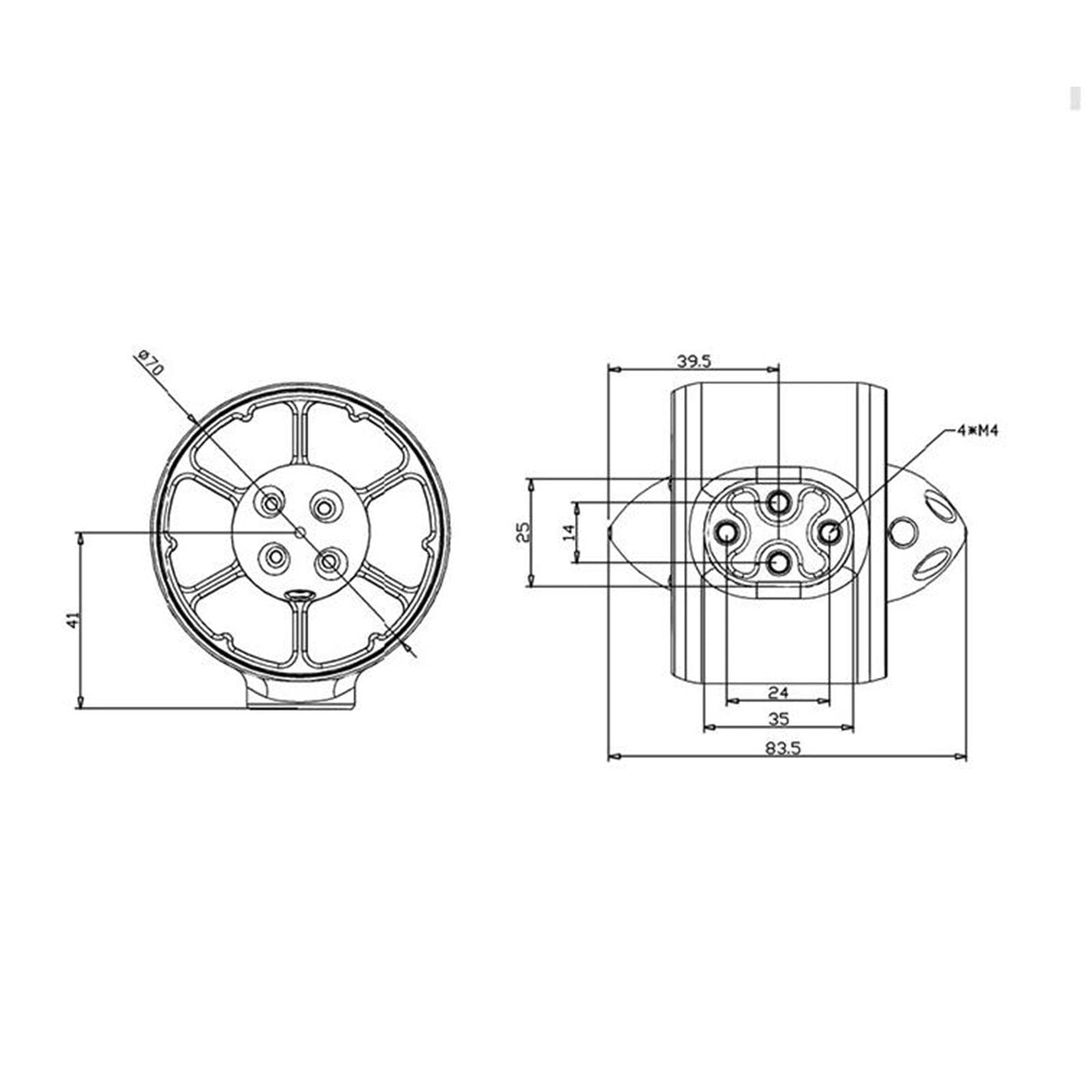 LOVIVER Unterwasser-Thruster-Motor Anti-Rost-Remote-Roboter, bürstenloses Nylon, DIY für Rov Meeresbodenerkundung, Köderschlepper, Tauchboot, Positiv negativ