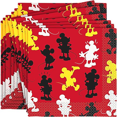 Serviettes de table Mickey Mouse décoration anniversaire jetable