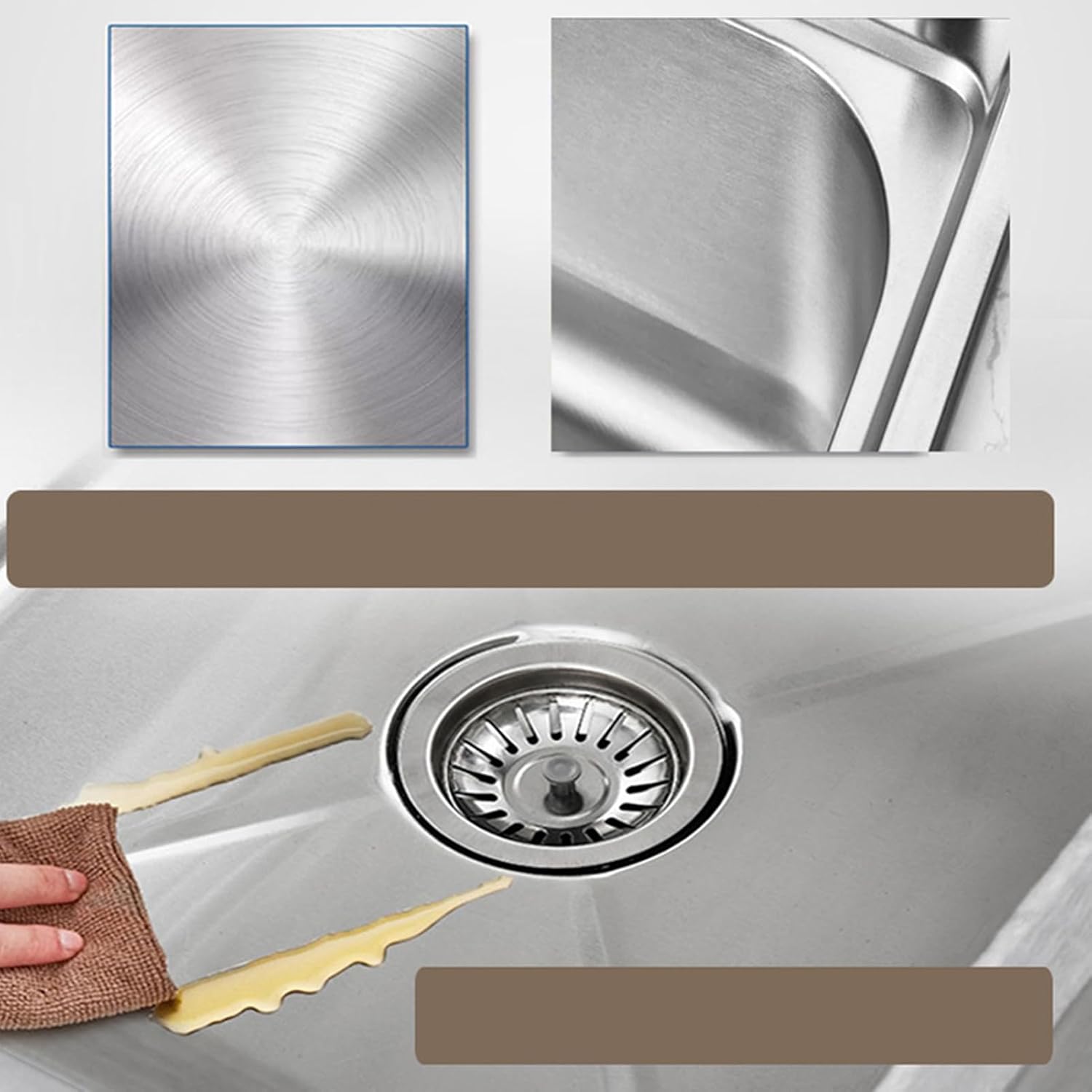 ADPT Free Standing Kitchen Sink - Outdoor Anti-Rust Washing with Faucet and Double Slots | Industrial Sink for Outdoor, Garage, Restaurant, Bar, Cafe, Laundry Room, Hotel and More, 1, Silver