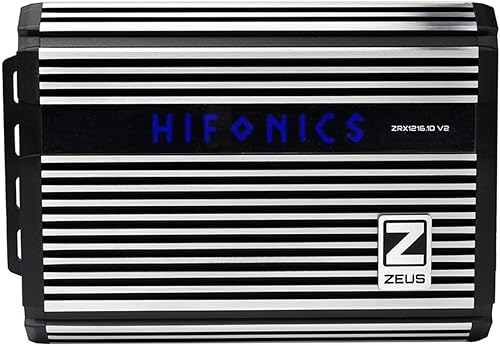 Hifonics ZRX1216.1DV2 Zeus ZRX V2 1200W Clase D Mono Amplificador - Compacto, Eficiente, Refrigeración Avanzada, Sonido Personalizable, Ajuste
