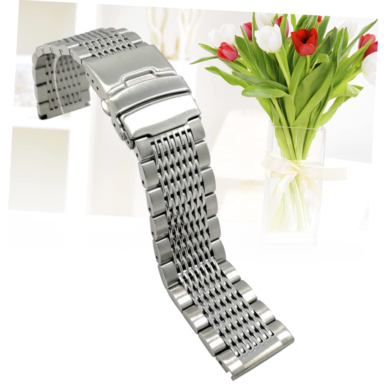 Gadpiparty Bracelet Montre Acier Inoxydable Bracelet de Remplacement Chic pour Montre Confort et
