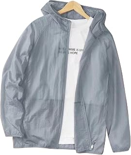 Jaqueta de Proteção Solar Masculina, Elegante Fibra de Poliéster Roupas Masculinas de Proteção Solar Respirável para Pesca (2XL)
