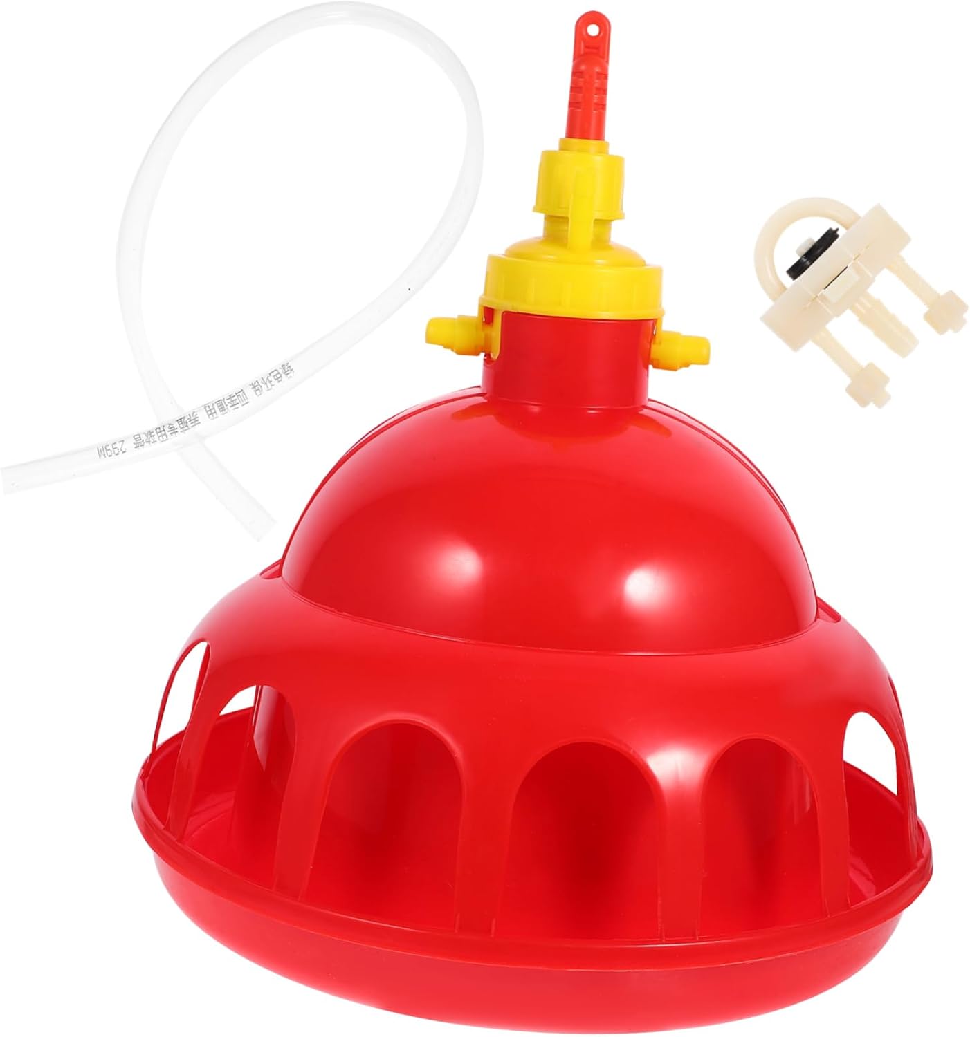 Healifty Thickened Automatic Poultry Waterer Red Drinking Dispenser for Chickens Pigeons Quail Birds Home and Farm Use Easy Safe Water Feeding System