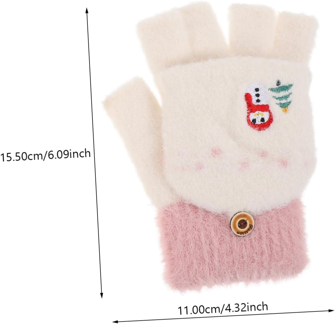 Adorable Cartoon Knitted Mittens for Boy Girl Winter Warm Gloves with Soft Touch Eco-friendly for Cold Weather Great Christmas