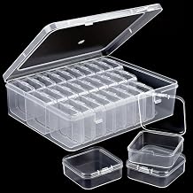 30 Pack Mini Bead Storage Box Organizer | Folding Jewelry Organizer Case For Beads Earrings Rings Craft Accessories Small Item Storage Containers