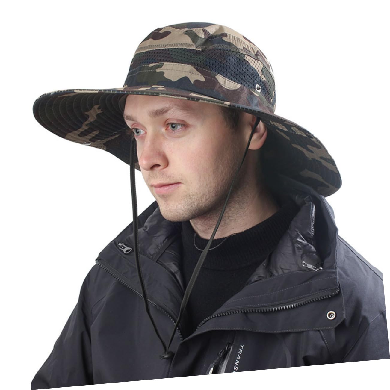 Abaodam 3 Pezzi Cappello Sole Regolabile Camouflage per attività Outdoor per Trekking Resistente e Inverno