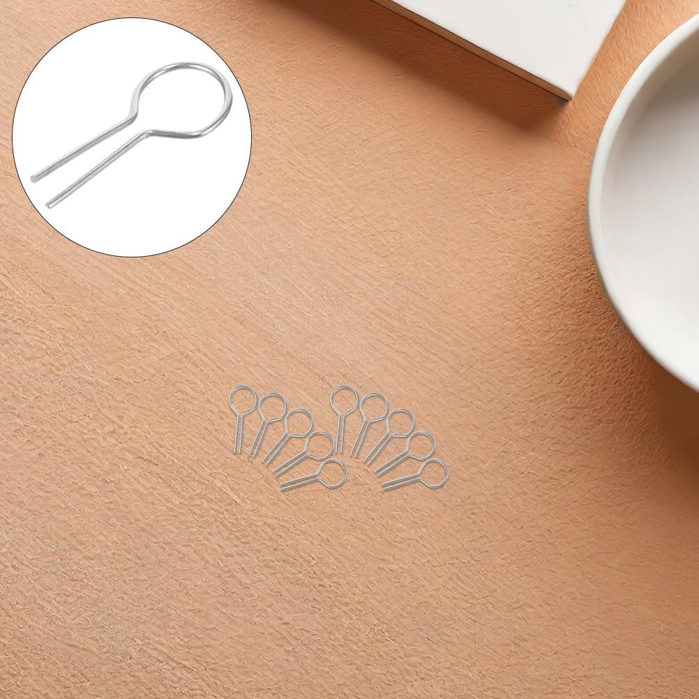 DIYEAH 200Pcs R-Shaped Nichrome Hanging Needles High Temperature Resistant Clay Hooks for Ceramic Fusing Pendant Craft Jewelry Making Accessories