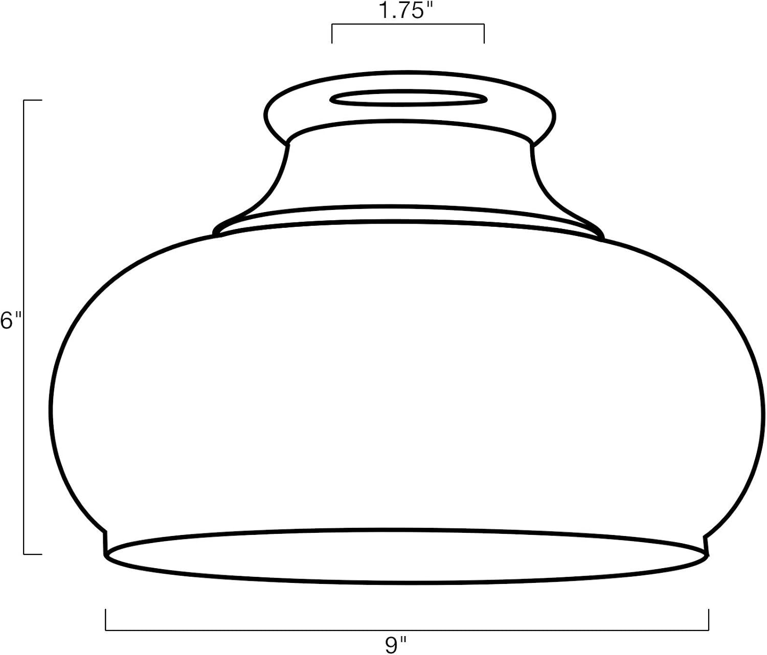 Suреr Chеар 🛒 Kira Home Harlow 9 Glass Shade, Clear Replacement Glass, 1.75 Fitter Size, 6 x 9, 1-Pack