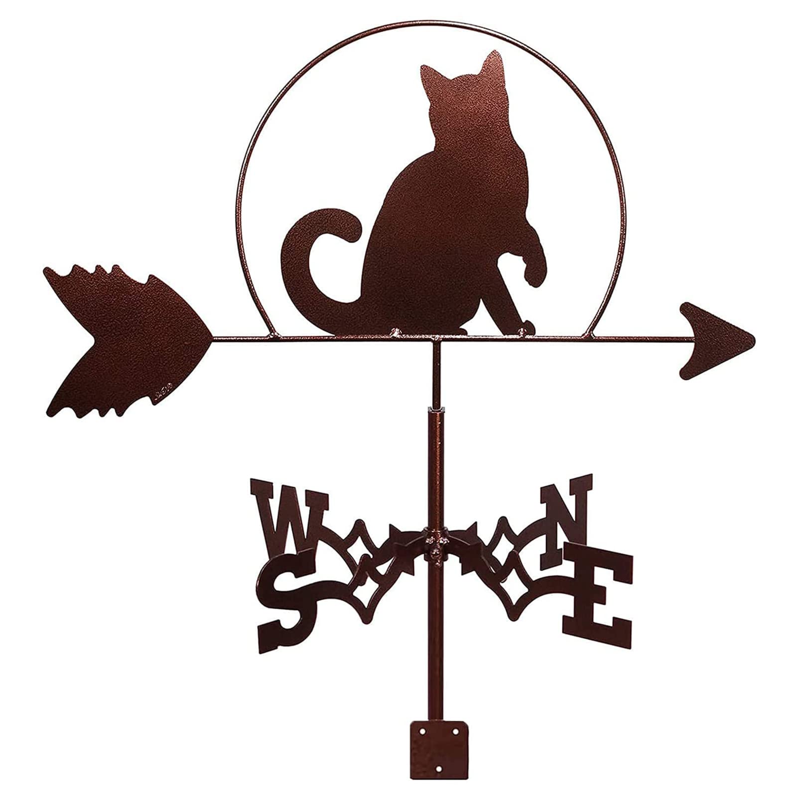 Klonwg D Animals Weather Vane Farm Scene Vintage Weathervane Hollow-Carve Design Win Direction Indicator Practical Professionnel Measuring Tool Easy To Assemble A 35X50cm
