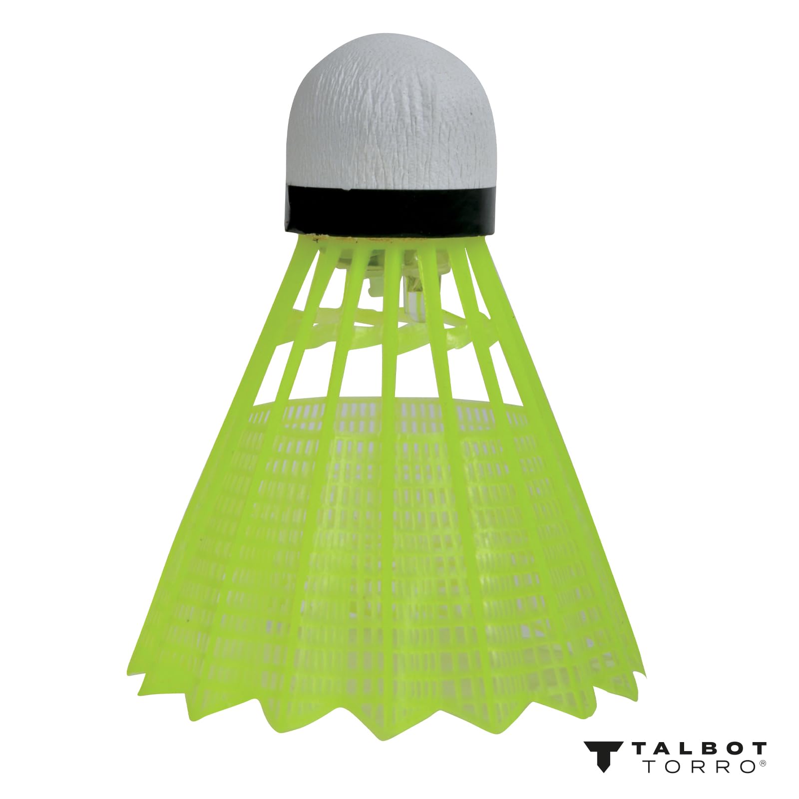 Talbot Torro Volantes de Bádminton Magic Night LED 3 Pelotas con Plumas de Plástico Brillan en la Oscuridad Interior y Exterior