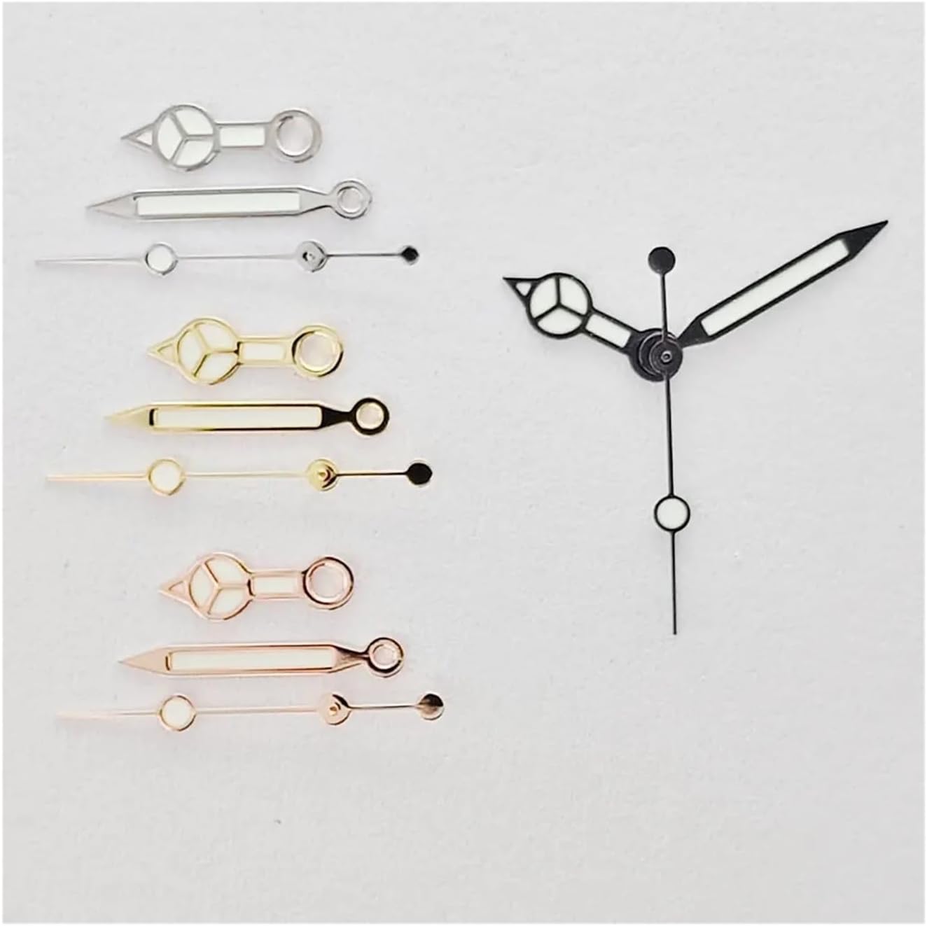1pc NH35 Silver Rose Gold Hands Suitable NH34 NH35A NH36 7S36 4R36 Movement Watches Pointers(B-Gold)