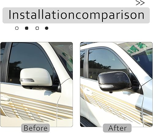 Miniatura 3 de TongSheng Cubierta de espejo para puerta lateral exterior de ABS para Land Cruiser 200 LC200 2012-2021 Prado FJ150 2010-2019, accesorios exteriores